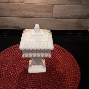 Milkglass  Pink  Candy Dish